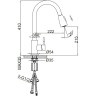 Смеситель для кухни с выдвижной лейкой FRAP H991 F60991-5